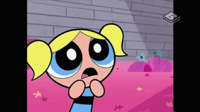 Bubbles From The Powerpuff Girls Is Shown In A Cartoon On Cartoon Network GIF