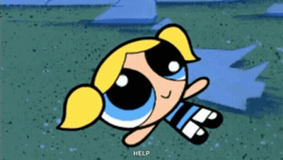 Bubbles Laying On Ground Asking For Help GIF