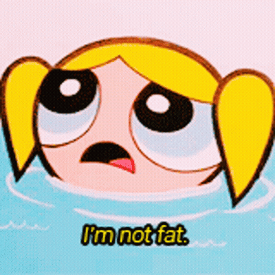 Bubbles Powerpuff Girls Swimming I'm Not Fat GIF