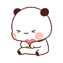 Bubu Holding And Squeezing A Heart Bubu Dudu Love Sticker GIF
