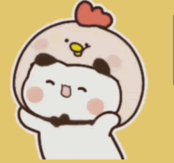 Bubu Wears Chicken Costume GIF