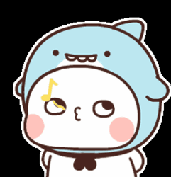 Bubu Wears Shark Costume GIF