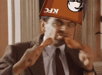Bucket Of Fried Chicken On Wooden Table GIF