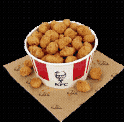 Bucket Of KFC Popcorn Chicken GIF