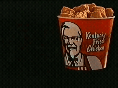 Bucket Of KFC Saying Life Tastes Better With KFC GIF