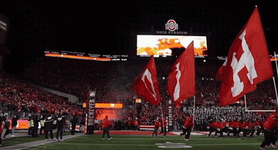 Buckeyes Players Running On Field GIF