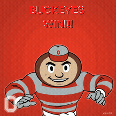 Buckeyes Win Red Poster GIF