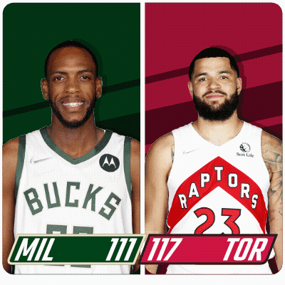 Bucks And Raptors Basketball Players GIF