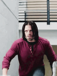 Bucky Going Upstairs In Rage GIF