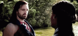 Bucky Introducing Himself At A River GIF