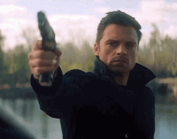 Bucky Pointing His Pistol GIF