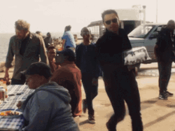 Bucky Rushing With A Parcel GIF