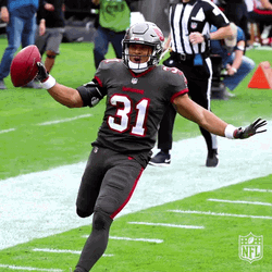 Bucs Antoine Winfield Jr Running Holding Pigskin GIF