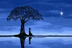 Buddha Meditating On The Lake