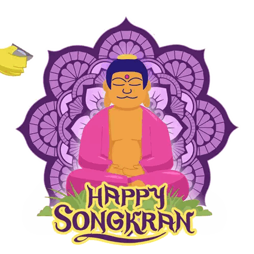 Buddha Sitting In Lotus Position Sticker