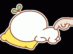 Budding Pop Sleepy Mochi Butt Poke GIF