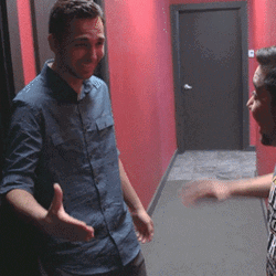 Buddy Hand Clasp Handshake Chest Bump GIF