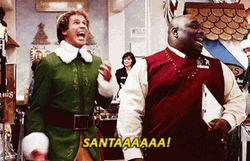 Buddy The Elf Hilarious Shouting Santa GIF
