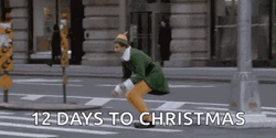 Buddy The Elf Jumping 12 Days To Christmas GIF