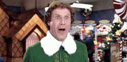 Buddy The Elf Surprised Smile GIF
