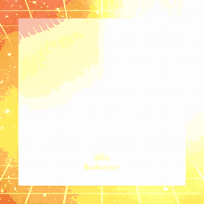 Budweiser Advertisement With Rainbow Background GIF