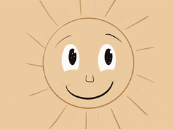 Buen Dia Happy Sun Drawing  GIF