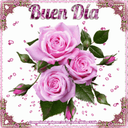 Buen Dia Rose Graphic Design GIF