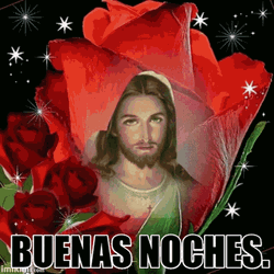 Buenas Noches Jesus With Flowers