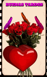 Buenas Tardes Beautiful Boquet Red Roses GIF