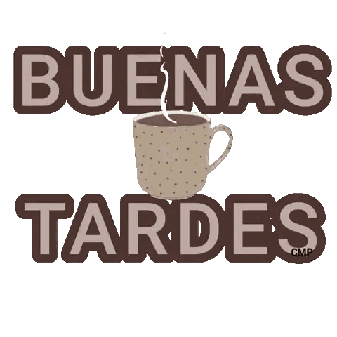 Buenas Tardes Coffee Sign Sticker