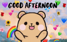 Buenas Tardes Cute Smiling Bunny Waving GIF