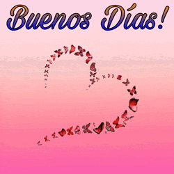 Buenos Dias Amor Butterfly Heart Design Art