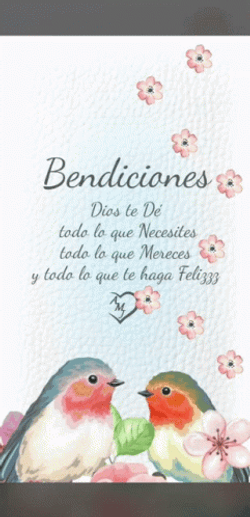 Buenos Dias Bendiciones Cute Love Birds GIF