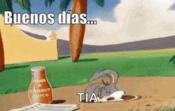 Buenos Dias Bugs Bunny GIF