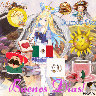 Buenos Dias Collage GIF
