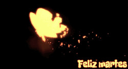 Buenos Dias Feliz Martes Glowing Golden Butterfly GIF