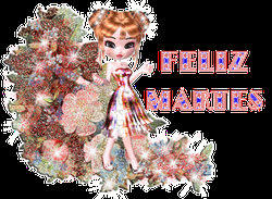 Buenos Dias Feliz Martes Sparkly Doll Cartoon GIF
