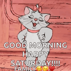 Buenos Dias Feliz Sabado Cat Happy Dance GIF