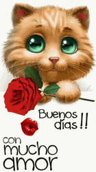 Buenos Dias Mi Amo Cat Rose GIF