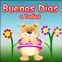 Buenos Dias Mi Amor Animated Bear GIF