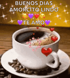 Buenos Dias Mi Amor Coffee Cup GIF