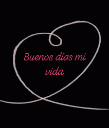 Buenos Dias Mi Amor Illustrated Heart GIF