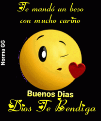 Buenos Dias Mi Amor Kiss Emoji GIF