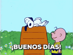 Buenos Dias Snoopy GIF