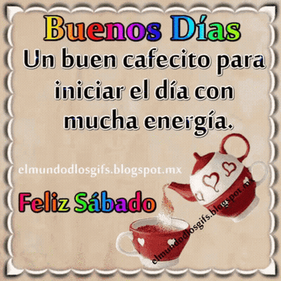 Buenos Días Un Buen Cafecito Para Iniciar El Día Con Mucha Energía GIF