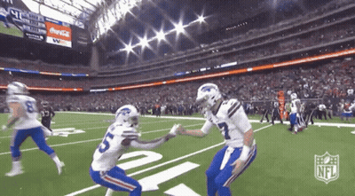 Buffalo Bills Football Players Shaking Hands GIF