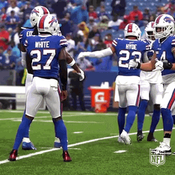 Buffalo Bills Funny Pumped Handshake GIF