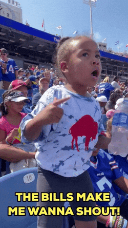 Buffalo Bills Kid Fan Make Me Shout GIF