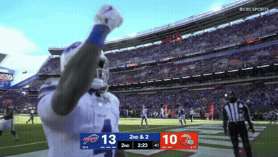 Buffalo Bills Player Celebrating Touchdown GIF