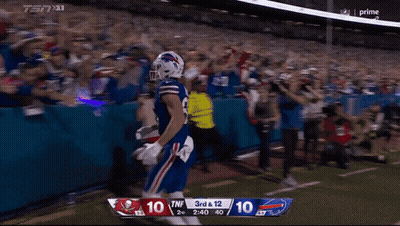 Buffalo Bills Player Held Up By Crowd GIF